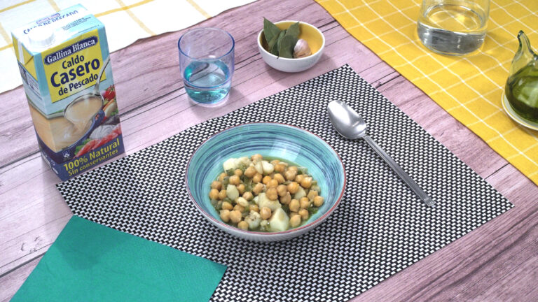 Garbanzos con choco y espinacas