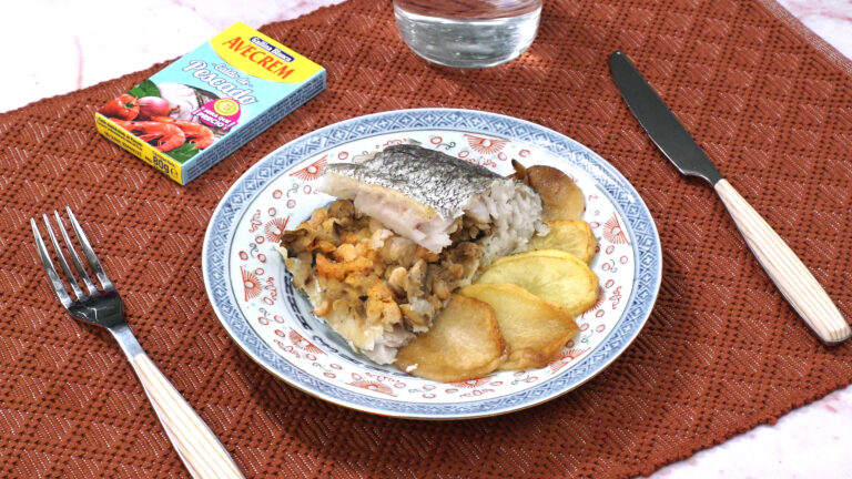 Merluza rellena con gambas