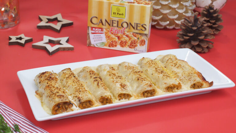Canelones de Navidad rellenos de carne