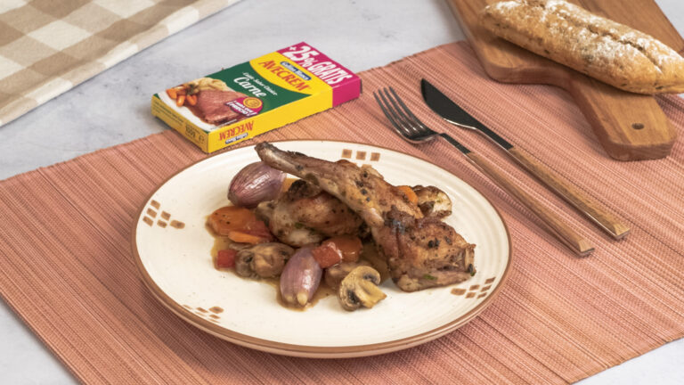 Conejo al horno con verduras