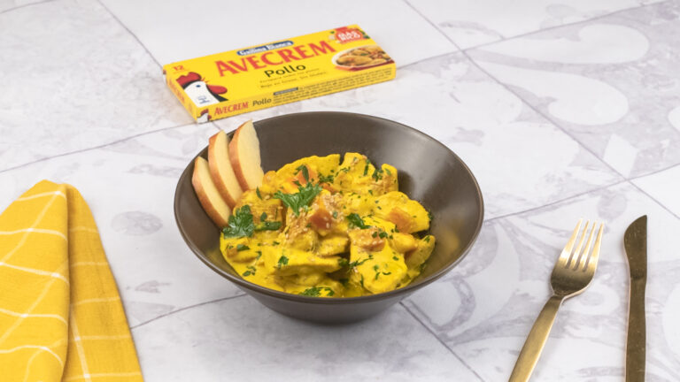 Pollo al curry con manzana