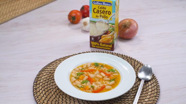 Alubias con arroz y verduras