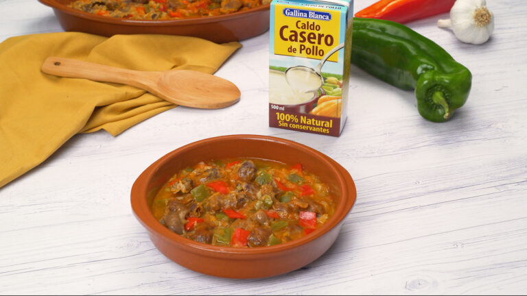 Mollejas de pollo guisadas