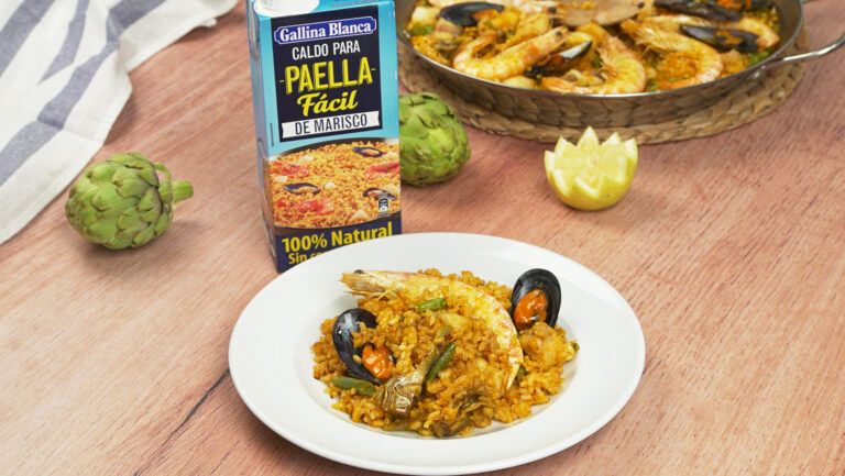 Arroz fácil con pescado y marisco