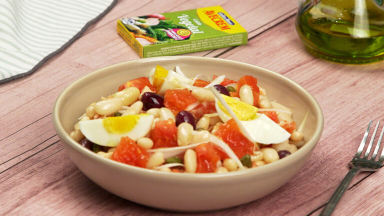 Ensalada de alubias con moje