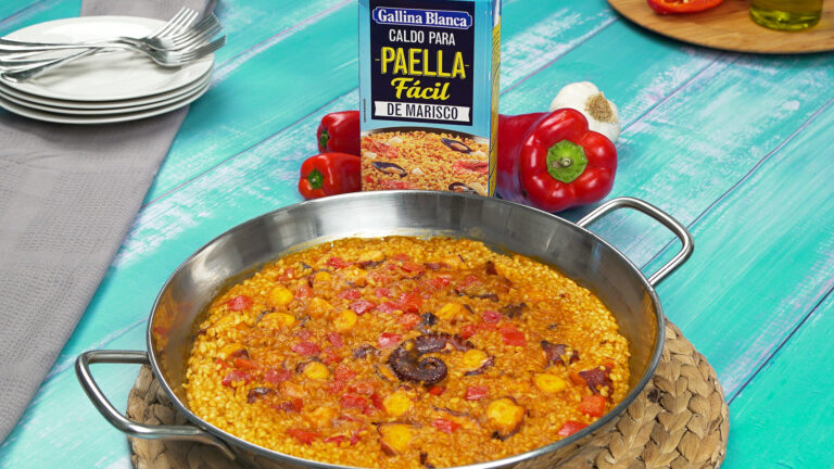 Arroz fácil con pulpo