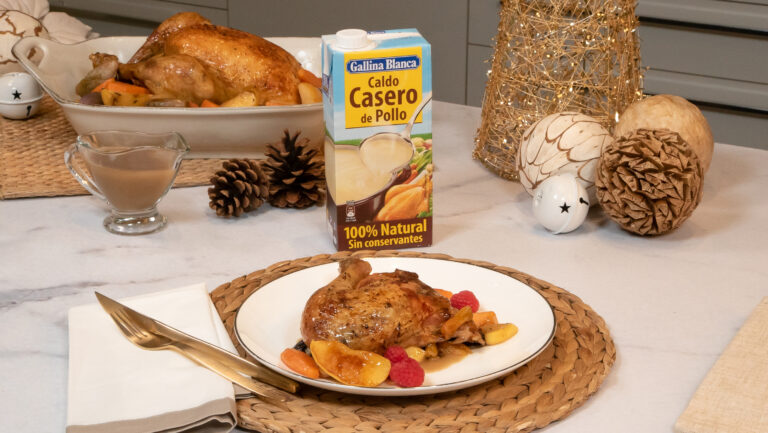 Pularda rellena para Navidad