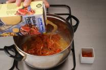 Cocinando las colas de las gambas