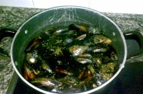 Preparar los mejillones