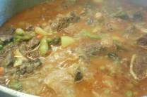 Incorporación de la menestra y cocción final