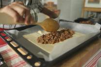 Preparar el relleno de carne y bacón