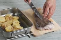 Preparación del refrito de ajos