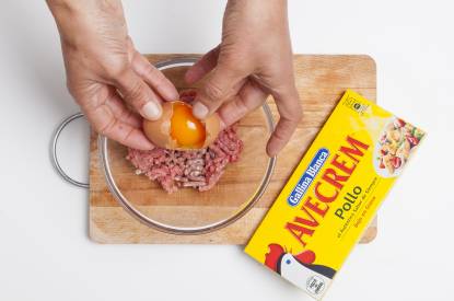 Preparar la mezcla de carne