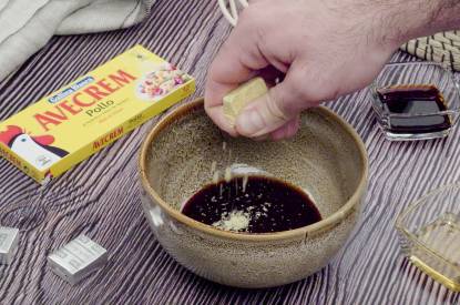 Preparación inicial de las costillas a la miel