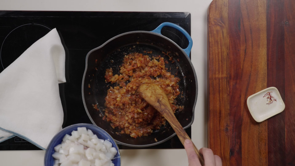 Preparación del sofrito