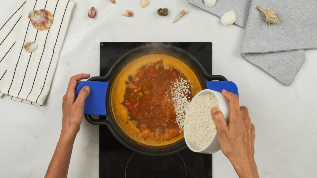 Cocción final del arroz