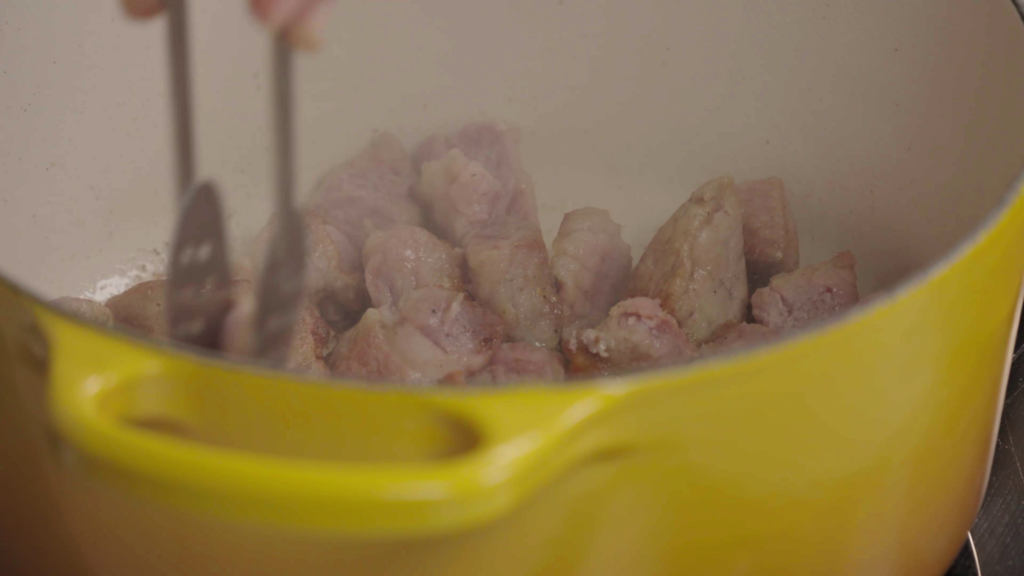 Cocción final de las patatas guisadas