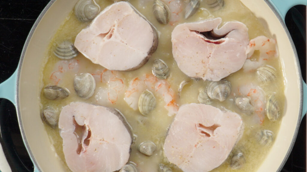 Cocción de la merluza