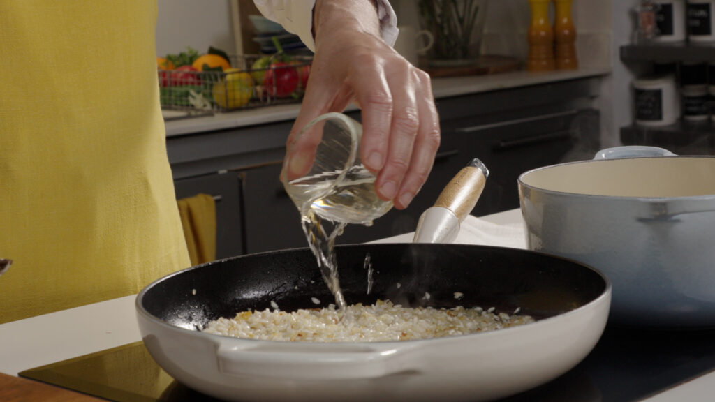 Finalización del risotto