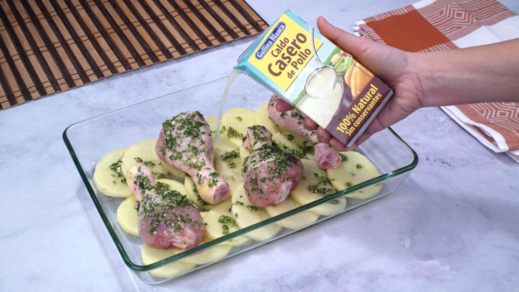 Incorporar el vino y preparar para hornear