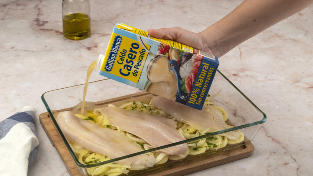 Preparación del aliño para el pescado