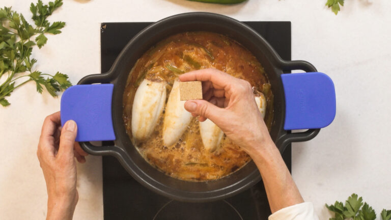 Guarnición para calamares rellenos