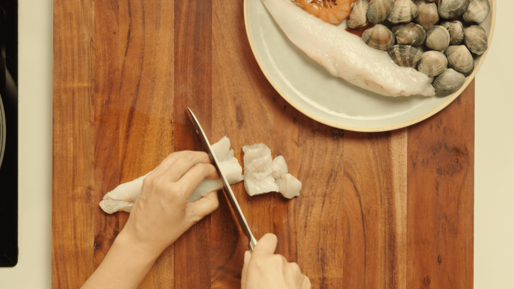 Preparación de las almejas