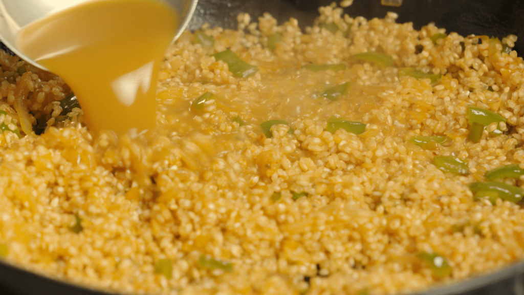 Cocción final del arroz