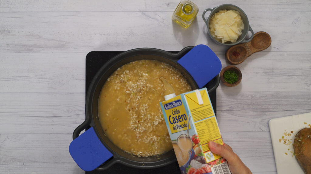 Sellando los langostinos