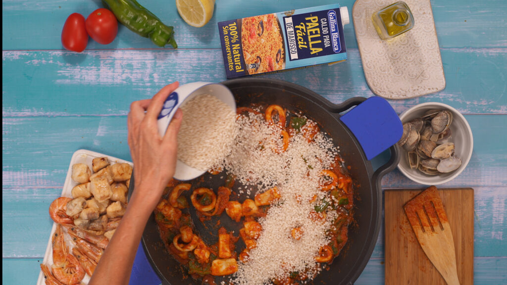 Cocción del arroz con sabor