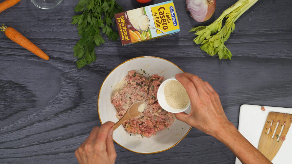 Preparar el pollo y las verduras