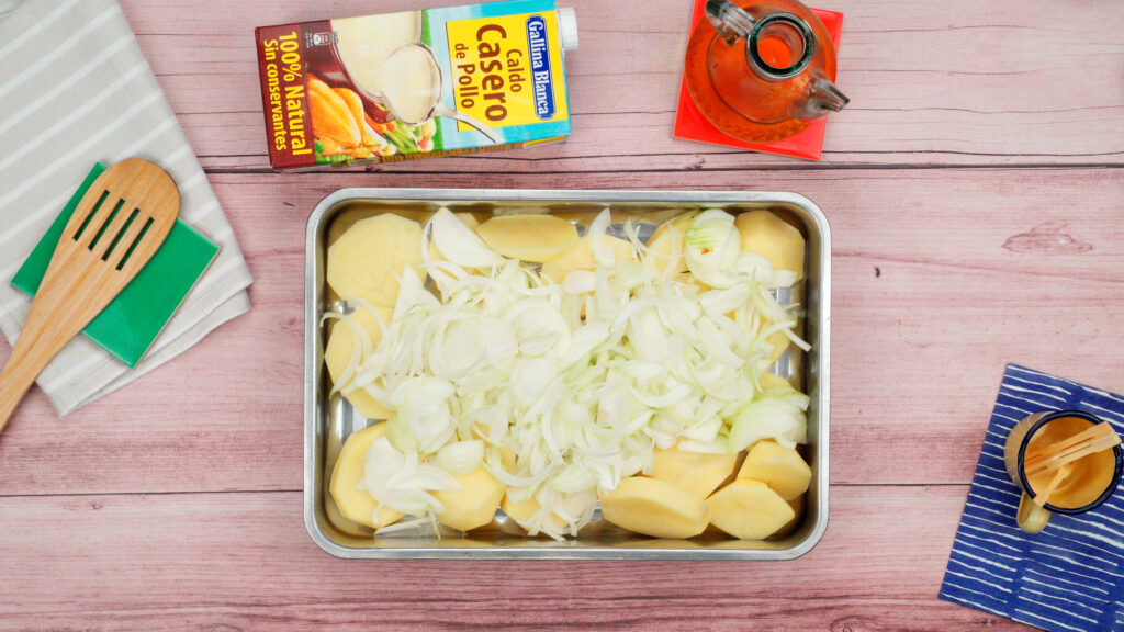 Preparación inicial del horno y los ingredientes