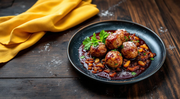 Albóndigas al vino tinto
