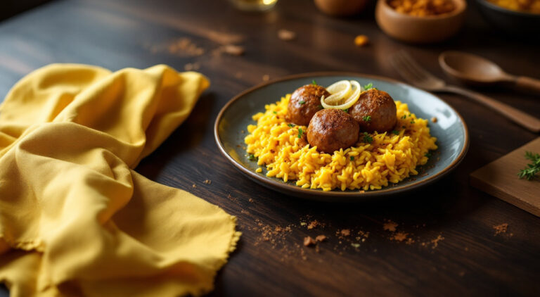 Albóndigas de carne y arroz