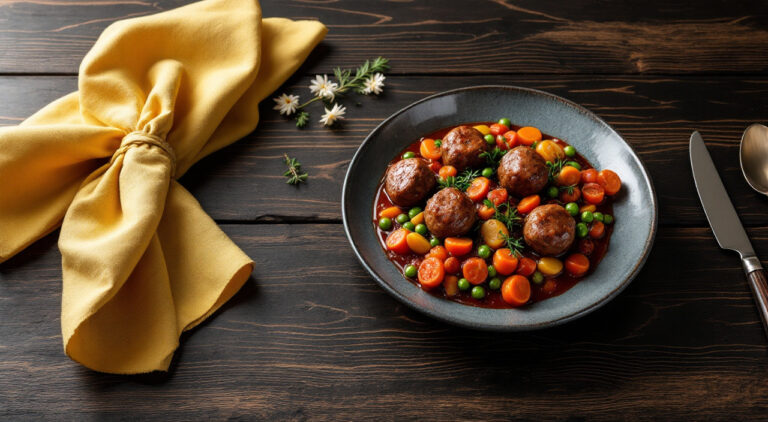 Albóndigas en salsa con un toque de especias
