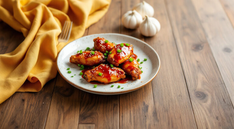 Alitas de pollo con ketchup