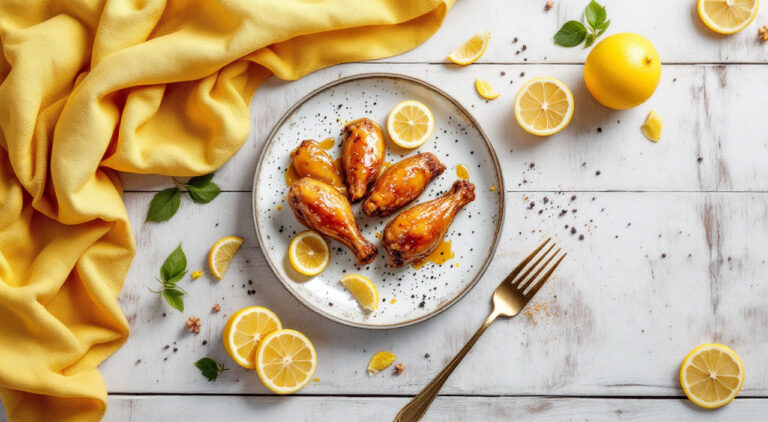 Alitas de pollo con miel y limon