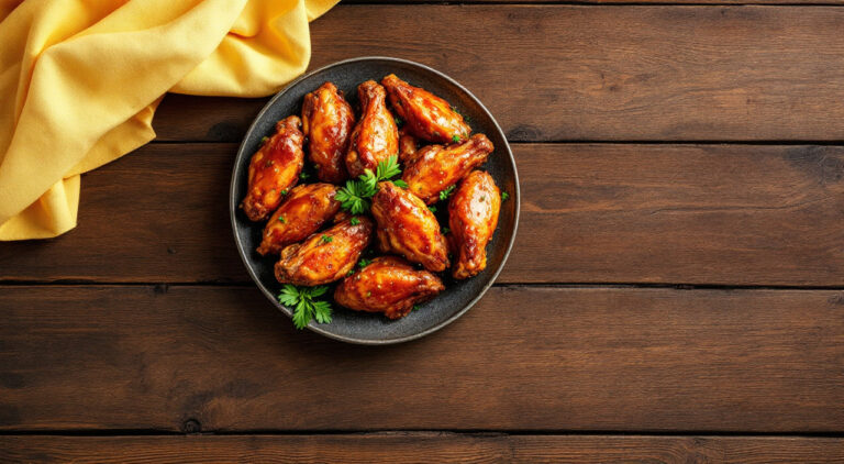 Alitas de pollo marinadas a la barbacoa