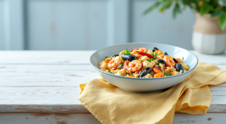 Arroz caldoso de pescado y marisco