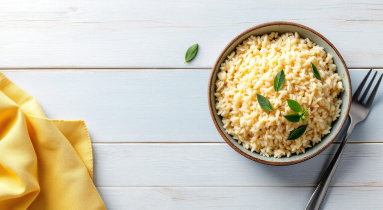 Arroz con aceite crudo