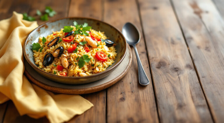 Arroz con burgados y lapas