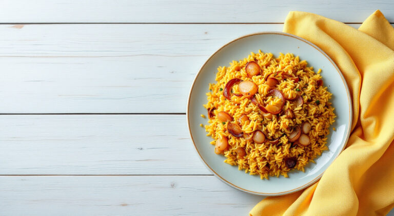 Arroz con cebolla