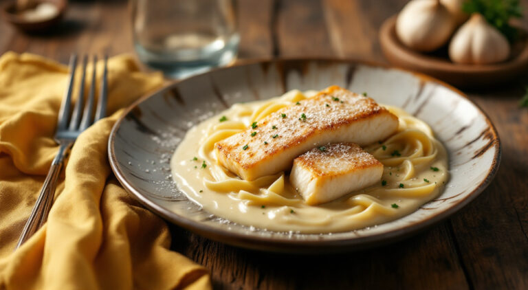 Bacalao a la crema de ajos tiernos