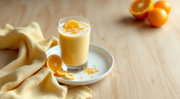 Batido de plátano y mandarina