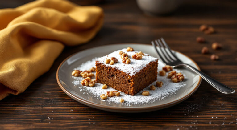 Bizcocho de cafe con nueces al microondas