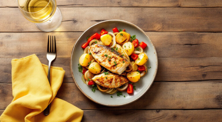 Bonito al horno con patatas