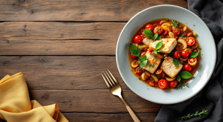 Bonito con tomate y cebolla