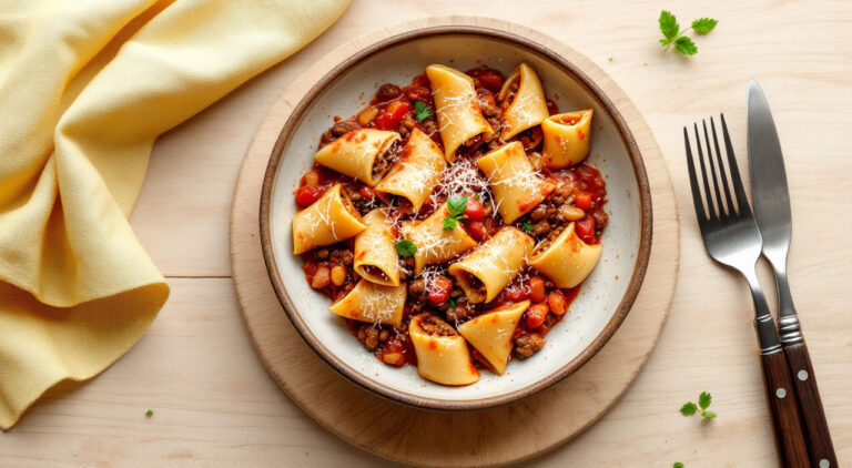 Canelones con carne sin bechamel