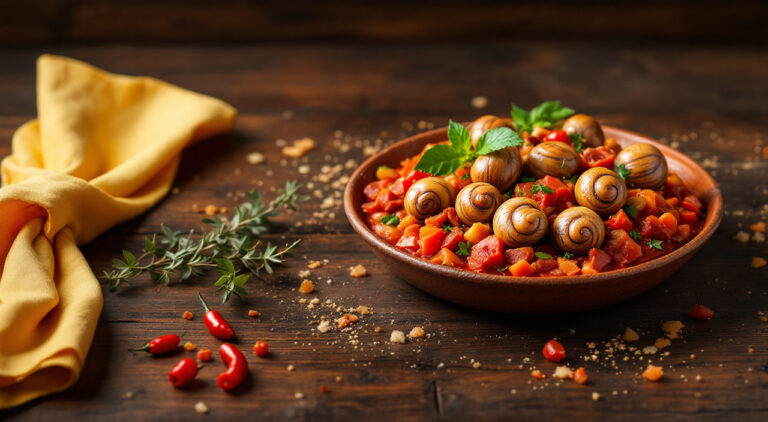 Caracoles en salsa picante