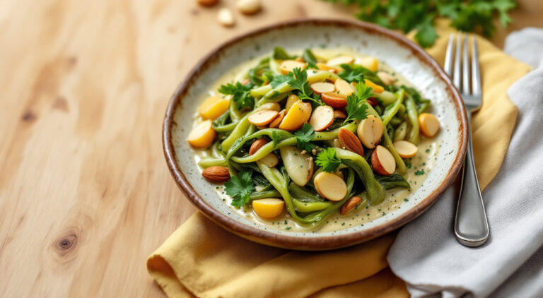 Cardos en salsa de almendras